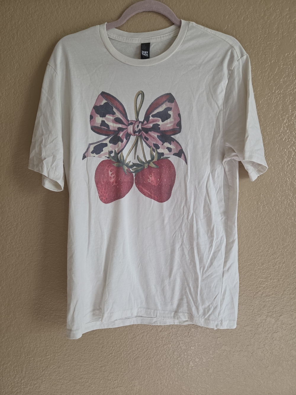 Strawberry cow bow coquette cherry style district tee